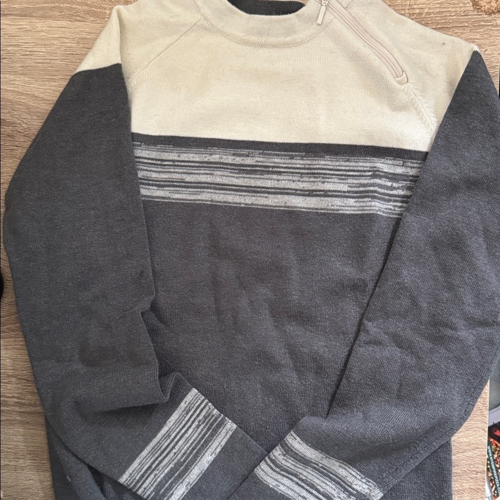 Prana Mockneck Sweater with Stripe Detail - Picture 1 of 2
